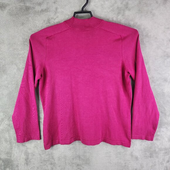 Womens Pink Jones New York Collection Blouse Top Silk Blend Long Sleeve Size XL - Picture 9 of 12